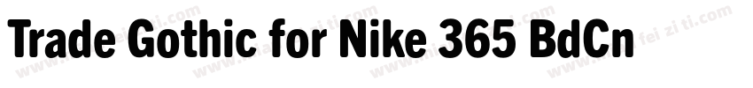 Trade Gothic for Nike 365 BdCn字体转换